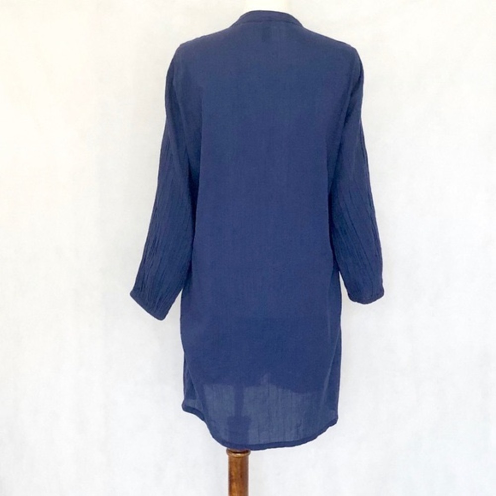 Lauren Ralph Lauren Pintuck Button Front Tunic - Picture 4 of 8